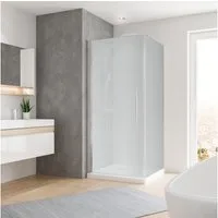 Schulte Eckdusche Drehtür, BxT: 90x90 cm, Sicherheitsglas, satiniert 190 cm Höhe Seitenwand
