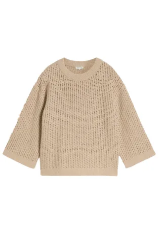 Tom Tailor - Struktur-Strickpullover braun - Gr. - S