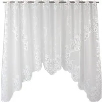 EXPERIENCE Scheibengardine Scheibengardine Bistrogardine Jacquard 2308 105x150 cm Weiß, Durchzuglöcher, halbtransparent, Store