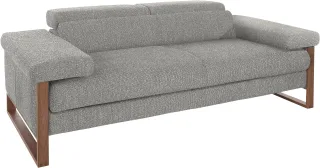 W.SCHILLIG 2-Sitzer "finn" German Design Award 2016, Fußgestell Nussbaum natur, Breite 210 cm