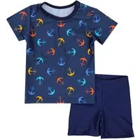 Aquarti Badeanzug Baby Jungen Zweiteiliger Kinder Badeanzug T-Shirt Badehose UV-Schutz