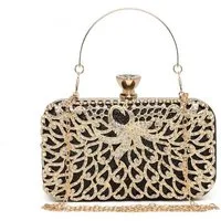 Miss Lulu Clutch Damen Clutch-Tasche mit Perlenstickerei, Hartschalen-Design
