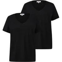 s.Oliver T-Shirt Basic (2-tlg) V-Ausschnitt, kurze Ärmel, 2er Pack