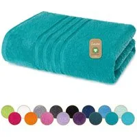 Lavea Badetuch Bali Duschtuch 100x150 cm Duschtuch 70x140 cm, Weiches Bio-Baumwollfrottee (1-St), Handtuch, GOTS-zertifiziert, extra saugstark mit 500g/m²