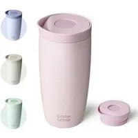 BOTTLE BOTTLE Thermobecher Premium Isolierbecher aus Edelstahl, 500ml, auslaufsicher, 1-tlg., Edelstahl, Quick-Press-Verschluss, doppelwandig, hält Getränke lange heiß & kalt