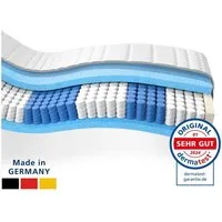 Taschenfederkernmatratze Federkernmatratze, Ergnonomische 7-Zonen Matratze, Tonnentaschenfedern, AM Qualitätsmatratzen, 24 cm hoch, 90x200 cm
