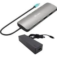 USB-C Metal Nano 2x HDMI Docking Station, Notebook HDMI, USB-C, PD, mit Ladegerät