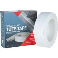 Strait-Flex Profil TUFF TAPE Eckschutzschiene für Trockenbau (30m Weiß Profil, 1-St), Kantenschutz, Rissfest und hohe Haftung, Korrosionsbeständig