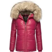 Navahoo Winterjacke Tikunaa warm gefütterte Damen Steppjacke mit Kunstfellkapuze