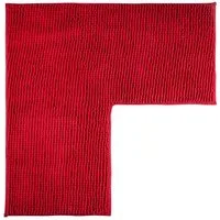 genialo Badematte Duschvorleger Eckdusche L Form rutschfest 80 × 80 cm rot, L Form