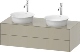 Duravit White Tulip Konsolenwaschtischunterbau wandhängend Taupe Seidenmatt 1300x550x408 mm - WT4988 WT4988B60600010