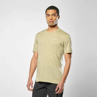 SALEWA - Eagle Minilogo Merino T-Shirt Herren - Beige (Gr.54)