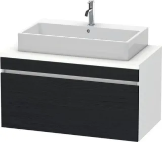 Duravit DuraStyle Konsolenwaschtischunterbau wandhängend Eiche Schwarz & Weiß Matt 1000x548x512 mm - DS531401618