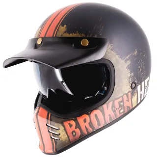 Broken Head Retro Helm Rusty Rider Orange