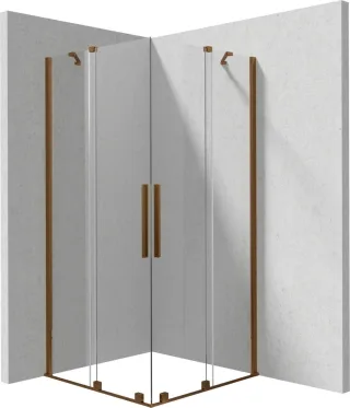 Neuesbad Duschkabine BRUSHER BRONZE 100X100 KTJ_C30R + KTJ_C30R NB1DEKPNCP10P101