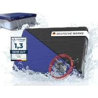 Planenfux® Pool-Abdeckplane Poolplanen rechteckig PE Material - Blau (PARENT), 280-320 x 180-220 cm Pool Abdeckung aus starkem 200g/m² PE Material