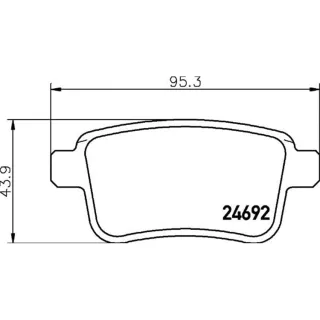 Hella Bremsbel?ge hinten Mercedes Citan Nissan Nv250