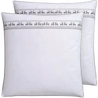 OTTO home Federkopfkissen Forsakar, Kopfkissen in 40x80 cm, 80xc80 cm, 2-tlg., Füllung: 100% Federn, Bezug: Baumwolle, Seitenschläfer, Bauchschläfer, Rückenschläfer, Set, Kissenset, Kissen im Spar-Set, Made in Germany, mit Elch-Aufdruck