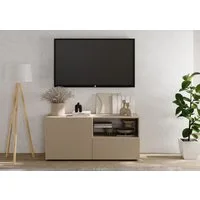 Home affaire Lowboard Rio Breite 120 cm, TV-Board 1 Tür u. 1 Schubkasten, TV-Schrank, geriffelte MDF-Fronten, modern u. elegant, Kabelführung, platzsparend