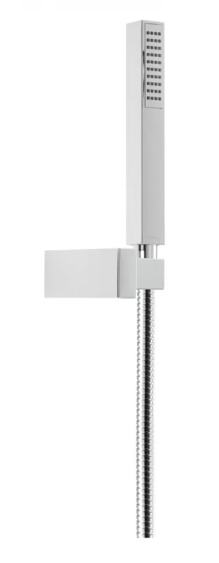 Herzbach Living Spa Wannenset eckig, ABS Halter ABS Stabhandbrause chrom , 11.630221.1.01 11.630221.1.01