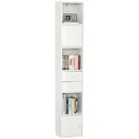 SoBuy Bücherregal STR10, mit Schubladen Bücherschrank Standregal Aufbewahrungsregal Büroregal