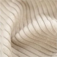 SCHÖNER LEBEN. Stoff Cord Polsterstoff Meterware Möbelstoff Breitcord Baby Rib ecru 145cm, aus recyceltem Material,pflegeleicht