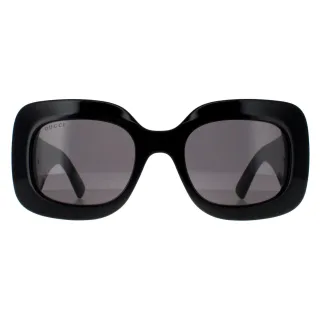 Gucci Square Womens Schwarz mit Silber Grau GG1695S