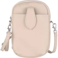 MIRROSI Handytasche Damen Kleine Umhängetasche aus Echtleder Made in Itlay (ca. 14x21x3cm), Mini Handytasche zum Umhängen, Handy Tasche