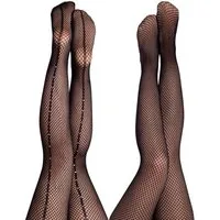 Fries Netzstrumpfhose Nylon Netzstrumpfhose Strumpfhose Schwarz Netz mit Strass Party Mit Strass Steinen