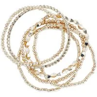 Next Armketten Set Elastische Glitzerarmbänder im Multipack (6-tlg)
