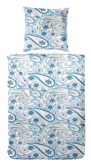 Primera Bettwäsche "Mako-Satin-Bettwäsche Pastel Paisley" 2 Stk. mit elegantem Blumen Muster