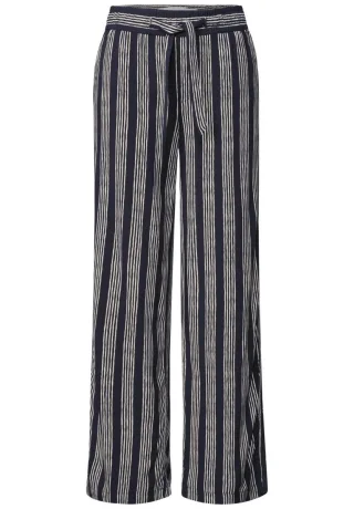 Street One - Culotte mit Streifenmuster blau - Gr. - 30