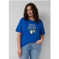 s.Oliver Kurzarmshirt T-Shirt Baumwoll-T-Shirt mit Frontprint und Pailletten