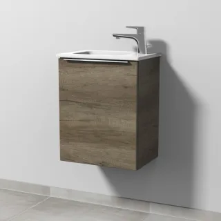 Sanipa 3way Waschtischunterbau zu Duravit ME by Starck Waschtisch mit 1 Tür, Eiche-Nebraska UM72037