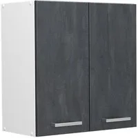 Vicco Hängeschrank R-Line, Schwarz Beton/Weiß, 60 cm (1-St)