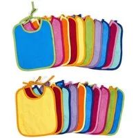 KiGATEX Lätzchen Multicolor, (Spar-Set, 20er Pack), Walkfrottier