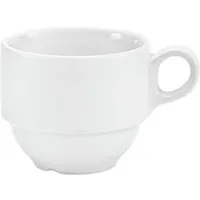 van Well Tasse Gourmet, 6-tlg., Porzellan, spülmaschinenfest, mikrowellengeeignet, stapelbar, 0,19 L, 6-teilig
