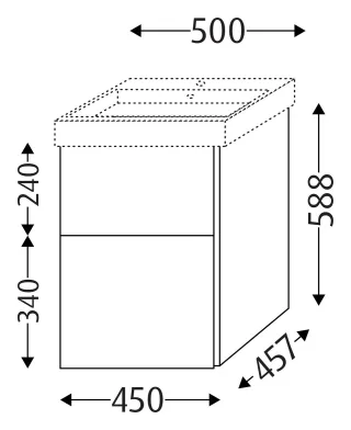 Sanipa Waschtischunterbau mit Auszügen 3way BR51037