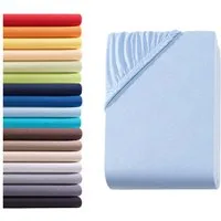 Hometex Premium Textiles Spannbettlaken Jersey Spannbettlaken 100% Baumwolle, Jersey, Gummizug: Rundumgummizug, Premium-Jersey Matratzenhöhe bis 23 cm