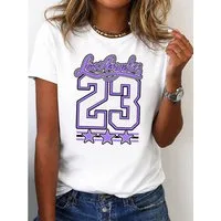 RMK T-Shirt Damen Shirt Rundhals Basic "23" aus Baumwolle