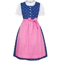Isar-Trachten Dirndl Kinderdirndl 3tlg. - CATALANA - blau/rosa