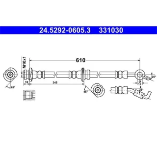 ATE Bremsschlauch vorne Nissan Micra Note