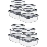 Parpalinam Vorratsdose Frischhaltedosen 12er Lunchbox Brotdose Gefrierdosen Meal Prep Boxen, Kunststoff, (12-tlg., 12er-Set, Ineinander stapelbar)
