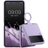 kwmobile Handyhülle Flip Soft Case für Samsung Galaxy Z Flip 3 5G, Silikon Hülle für Foldable Handy - Handyhülle in Lavendel