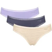 sloggi Minislip GO Crush (3er Pack) dehnbare Spitzendetails, Cotton-Mix