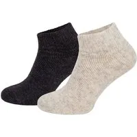 HomeOfSocks Norwegersocken 2 Paar Sneaker Socken, unifarben, 80% Wolle, Damen (2-Paar) kurze Socken, unifarben, aus Wolle