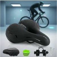 Melko Fahrradsattel Ergonomischer Fahrradsattel Stahl mit Gel Memory-Schaum Mountainbike (Stück), Atmungsaktiv