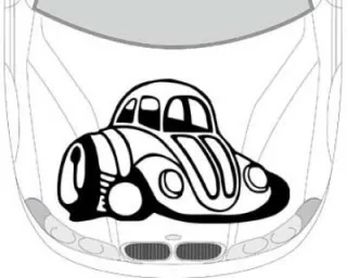 Autoaufkleber für die Motorhaube "vw Käfer Aufkleber"