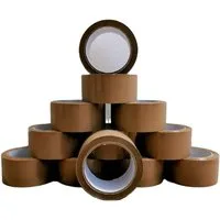 BruKa Klebeband 66 Meter Paketklebeband Braun Klebeband Paketband Packband (6-St)