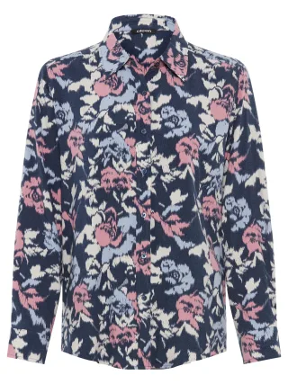 Olsen - Blouse Woven Long Sleeves indigo denim - Gr. - 42